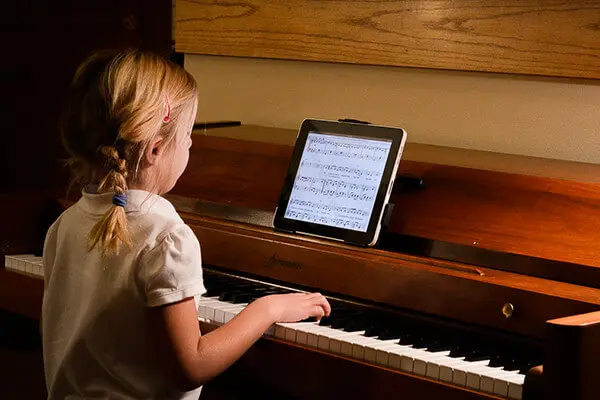 Sheet music read from an iPad